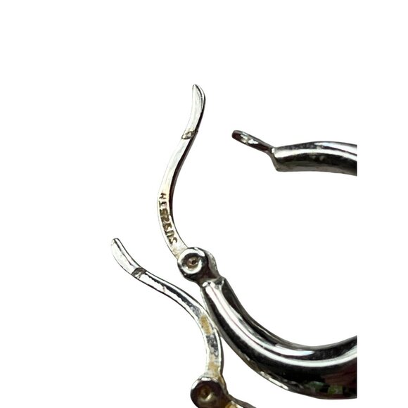 Nine Pairs Of Hoop & Stud Earrings In Mixed Silver & Gold Tones A179 - Picture 12 of 14